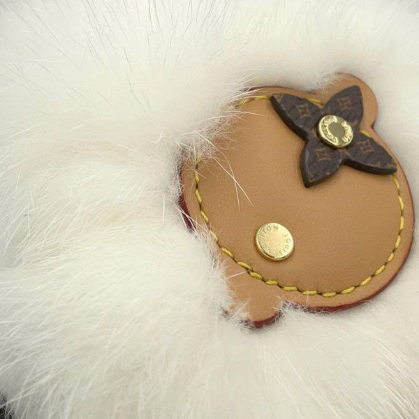 ルイヴィトン キーホルダー ミンクファー ヴィヴィエンヌ ファー スキー M02300 LOUIS VUITTON バッグチャーム 白