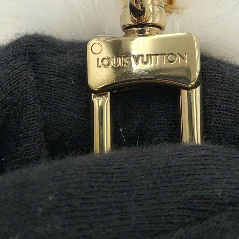 ルイヴィトン キーホルダー ミンクファー ヴィヴィエンヌ ファー スキー M02300 LOUIS VUITTON バッグチャーム 白