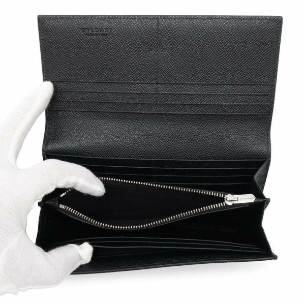 ブルガリ 長財布 ブルガリ クリップ ラージウォレット 289381 BVLGARI 財布 黒