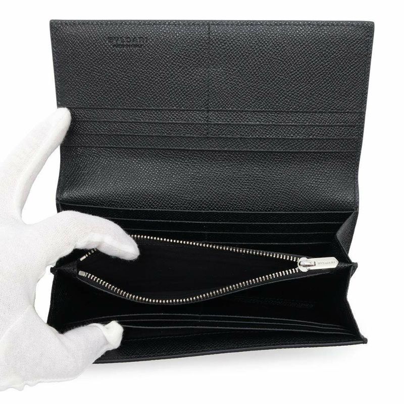 ブルガリ 長財布 ブルガリ クリップ ラージウォレット 289381 BVLGARI 財布 黒