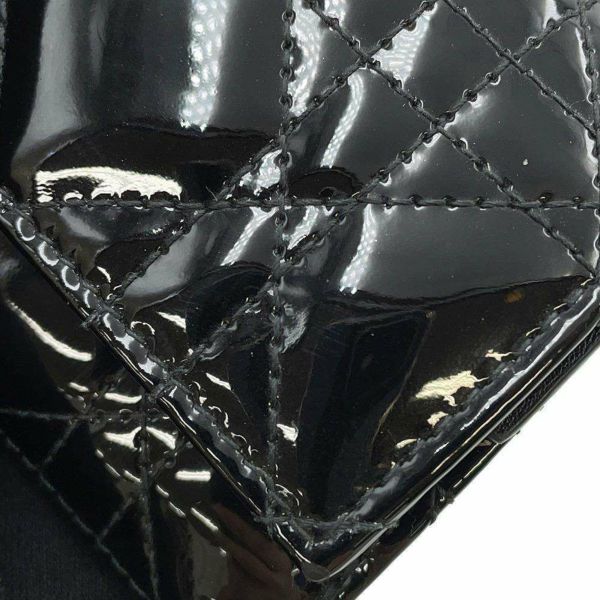 クリスチャン・ディオール 三つ折り財布 LADY DIOR ロータスウォレット カナージュ S0181OVRB Christian Dior 財布 黒