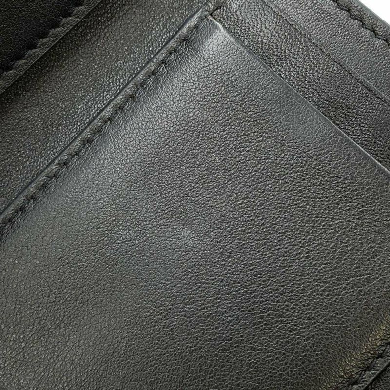 クリスチャン・ディオール 三つ折り財布 LADY DIOR ロータスウォレット カナージュ S0181OVRB Christian Dior 財布 黒