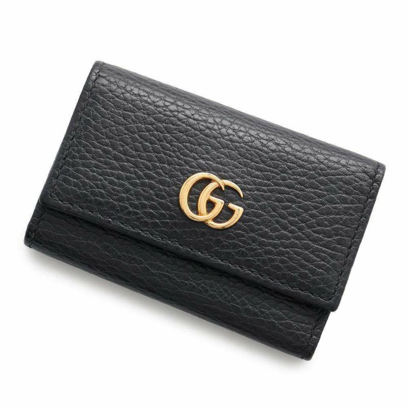 グッチ キーケース ダブルG 6連キーケース レザー 456118 GUCCI 黒