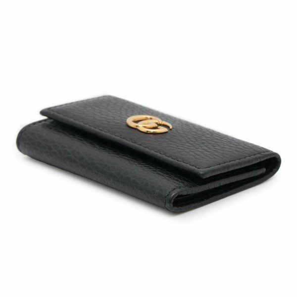 グッチ キーケース ダブルG 6連キーケース レザー 456118 GUCCI 黒