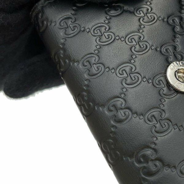 グッチ キーケース マイクロ グッチシマ 6連 ロゴ レザー 150402 GUCCI アウトレット品 黒