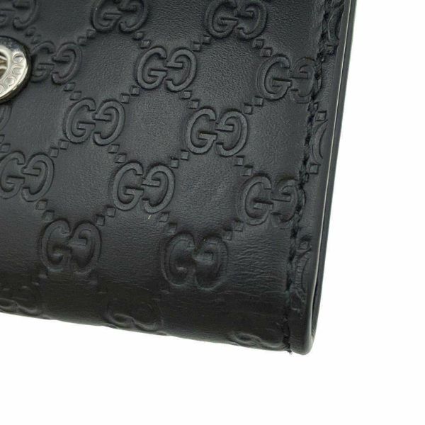 グッチ キーケース マイクロ グッチシマ 6連 ロゴ レザー 150402 GUCCI アウトレット品 黒