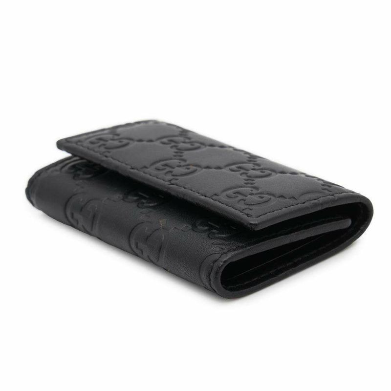 グッチ キーケース グッチシマ 6連 レザー 131928 GUCCI 黒