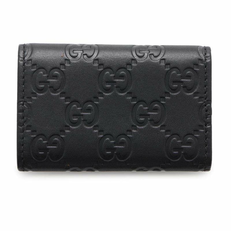 グッチ キーケース グッチシマ 6連 レザー 131928 GUCCI 黒
