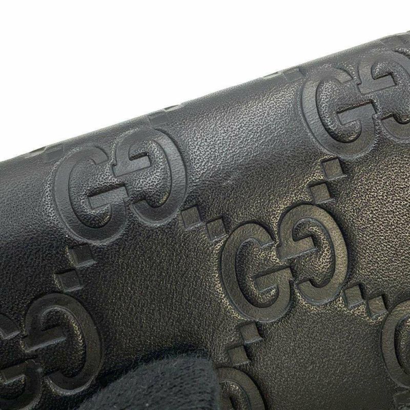 グッチ キーケース グッチシマ 6連 レザー 131928 GUCCI 黒