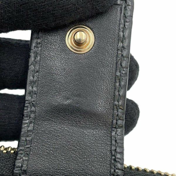 グッチ 二つ折り財布 マイクログッチシマ レザー 449395 GUCCI 財布 アウトレット品 黒