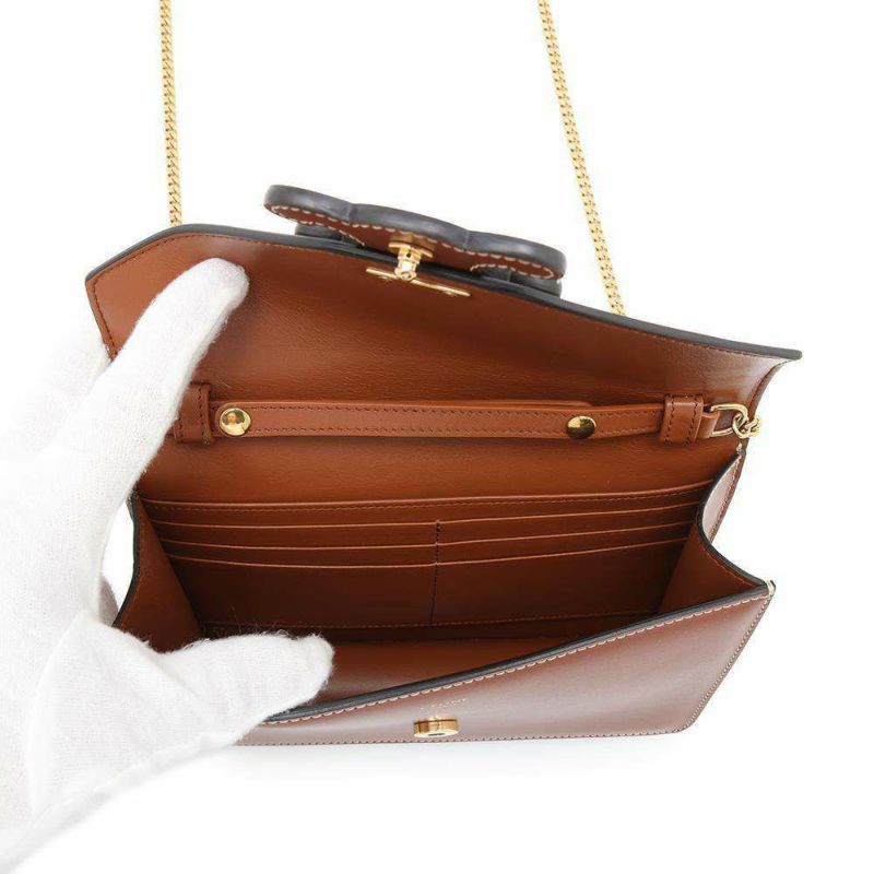 セリーヌ チェーンショルダーバッグ トリオンフ レザー 10L043DPV CELINE バッグ 財布 ウォレット