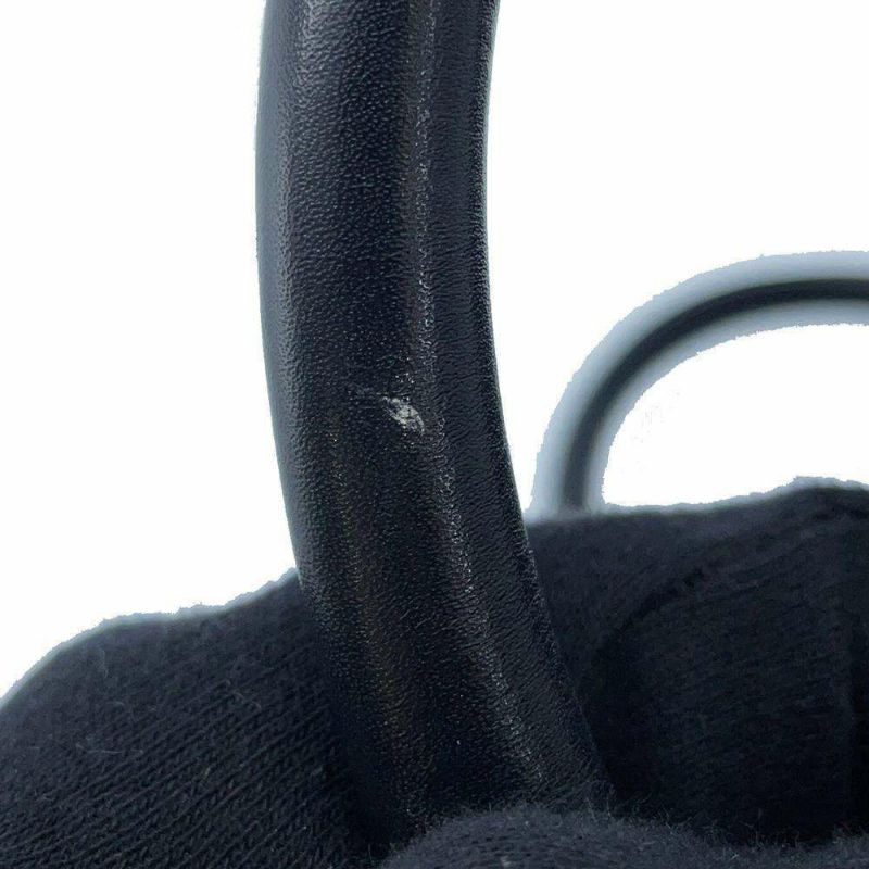 シャネル トートバッグ ココマーク フレンチヴィエラ パンチング CHANEL 2wayショルダー ハンドバッグ 黒