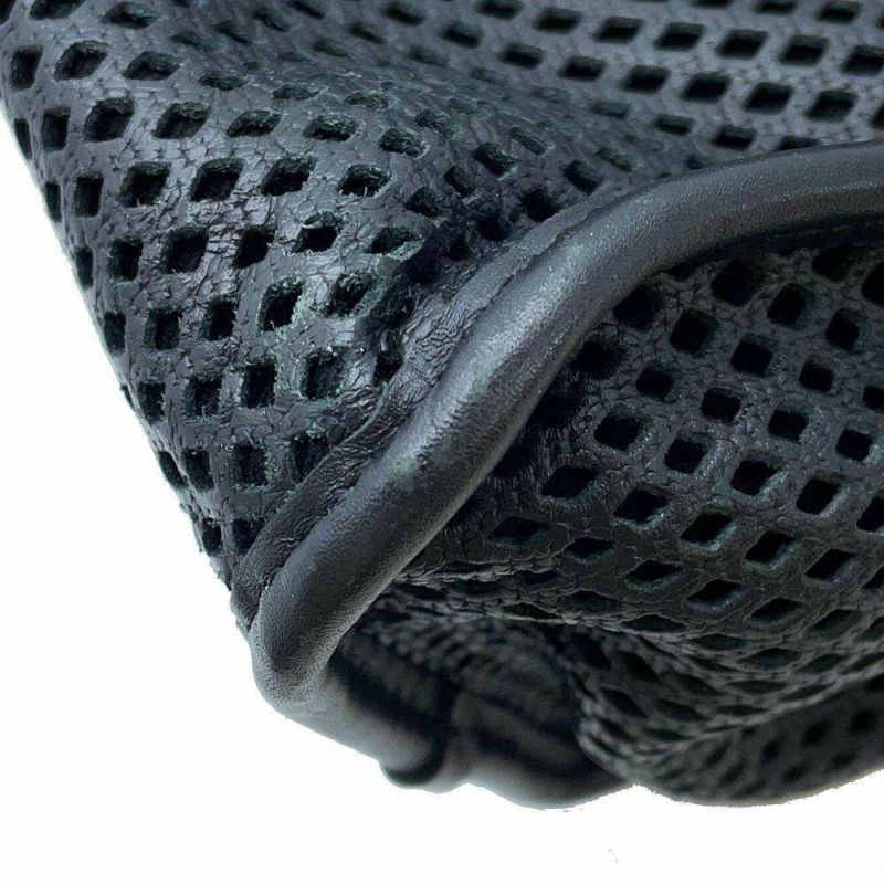 シャネル トートバッグ ココマーク フレンチヴィエラ パンチング CHANEL 2wayショルダー ハンドバッグ 黒