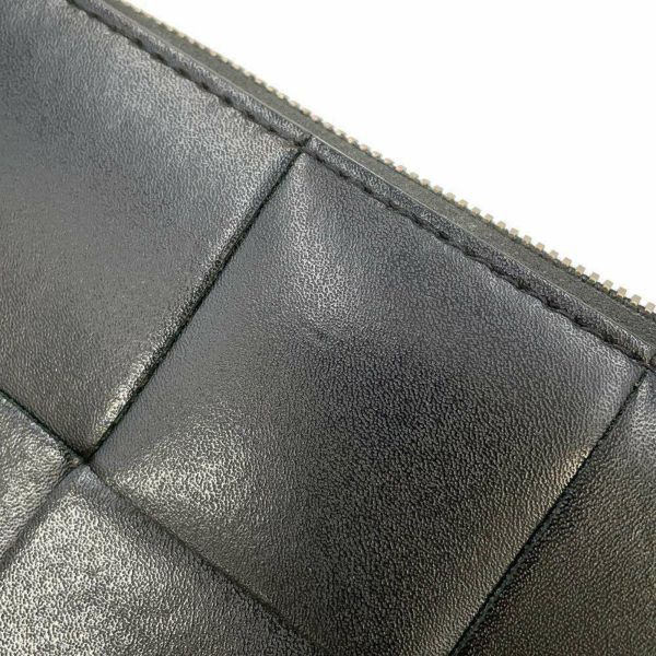 ボッテガヴェネタ 長財布 マキシ イントレチャート ラウンドファスナー レザー 748054 BOTTEGA VENETA 黒