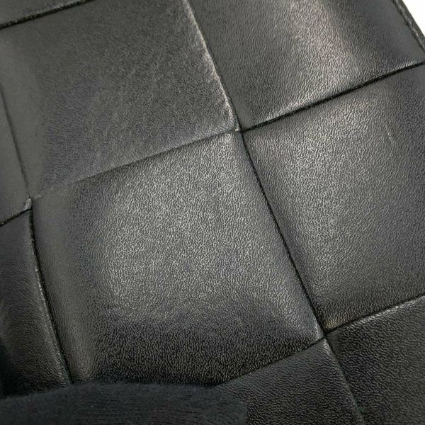 ボッテガヴェネタ 長財布 マキシ イントレチャート ラウンドファスナー レザー 748054 BOTTEGA VENETA 黒