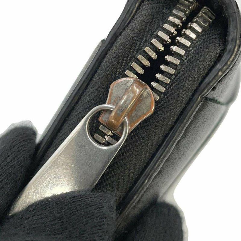 ボッテガヴェネタ 長財布 マキシ イントレチャート ラウンドファスナー レザー 748054 BOTTEGA VENETA 黒