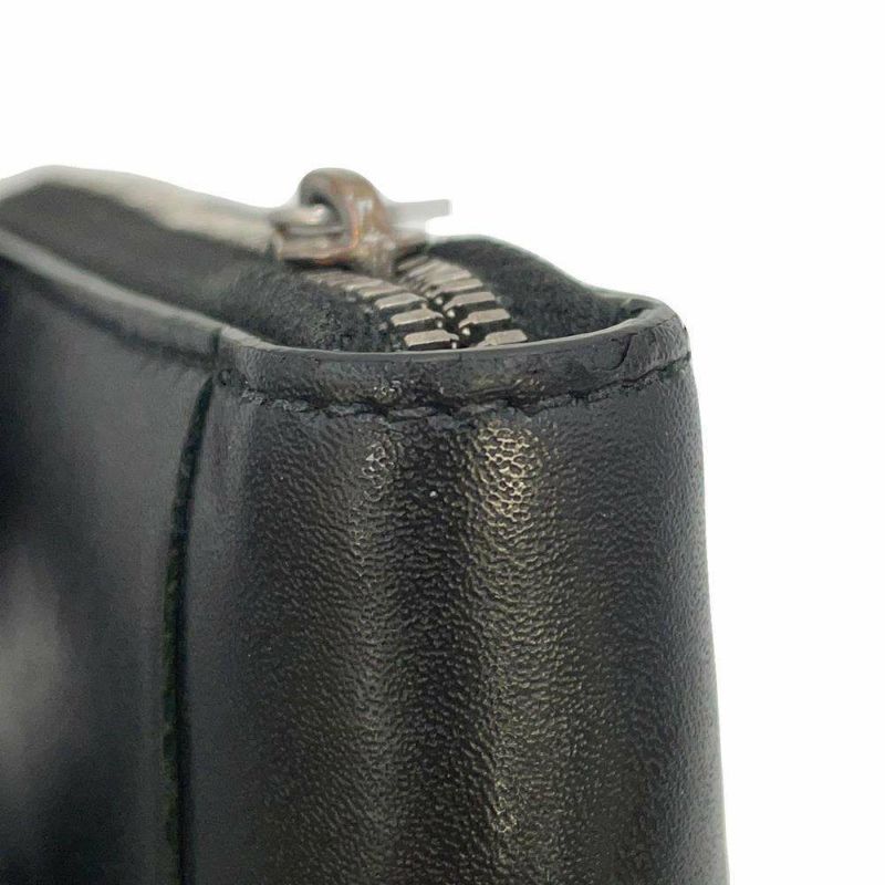 ボッテガヴェネタ 長財布 マキシ イントレチャート ラウンドファスナー レザー 748054 BOTTEGA VENETA 黒