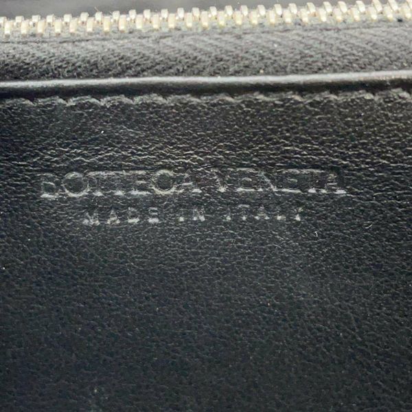 ボッテガヴェネタ 長財布 マキシ イントレチャート ラウンドファスナー レザー 748054 BOTTEGA VENETA 黒