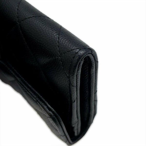 シャネル 長財布 マトラッセ ココマーク キャビアスキン AP1000 CHANEL 財布 二つ折り財布 黒