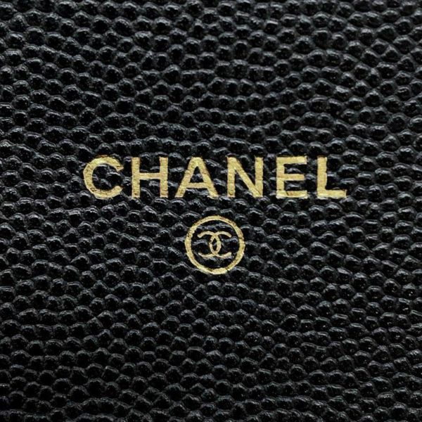 シャネル 長財布 マトラッセ ココマーク キャビアスキン AP1000 CHANEL 財布 二つ折り財布 黒