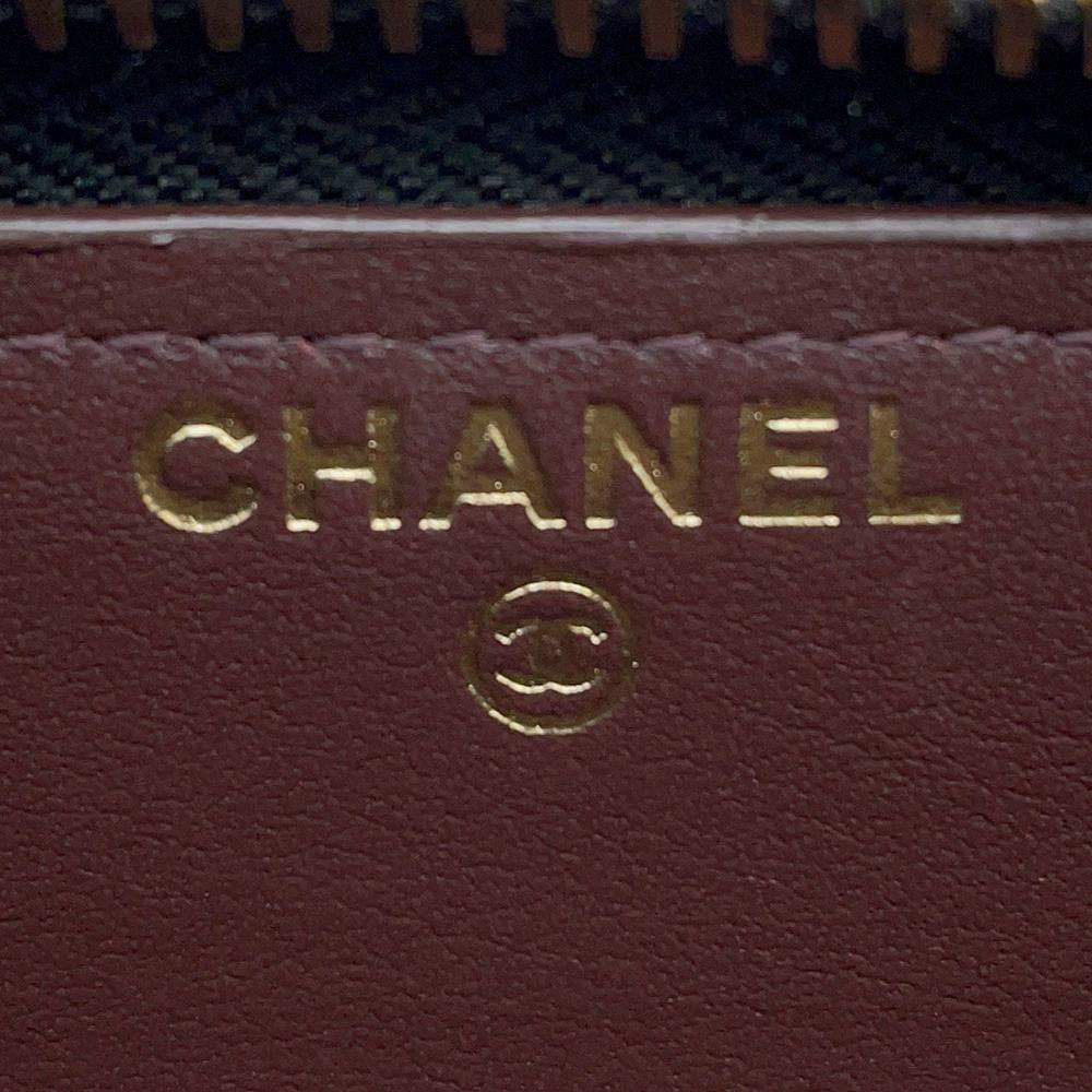 シャネル 長財布 マトラッセ クラシック ロング ジップ ウォレット ココマーク キャビアスキン A50097 CHANEL 黒