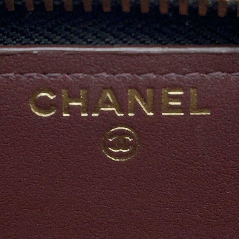 シャネル 長財布 マトラッセ クラシック ロング ジップ ウォレット ココマーク キャビアスキン A50097 CHANEL 黒