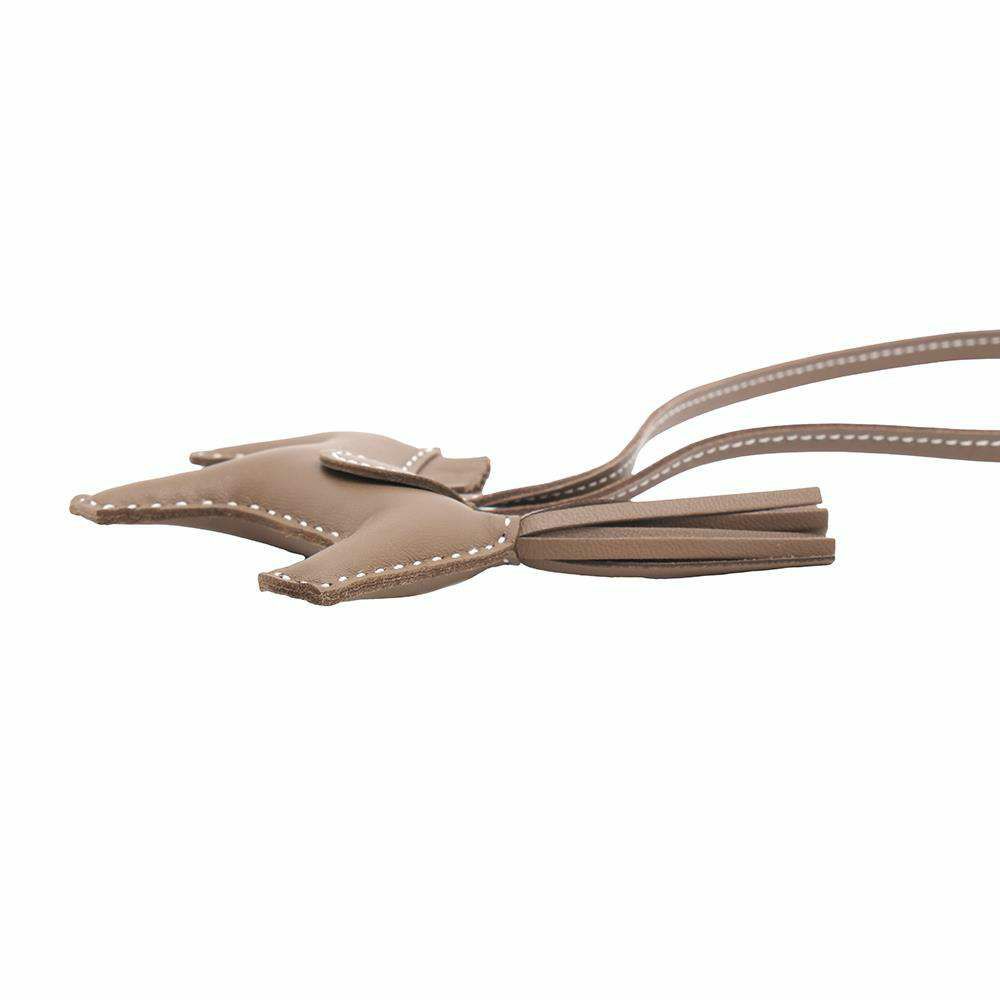 エルメス バッグチャーム ロデオ PM エトゥープ ラムスキン W刻印 HERMES チャーム