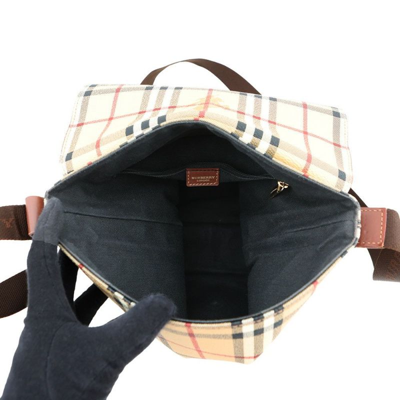バーバリー ショルダーバッグ ノバチェック メッセンジャーバッグ PVC BURBERRY