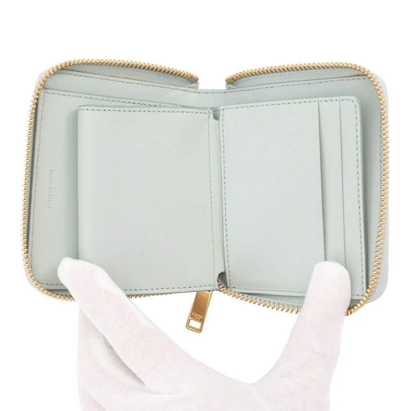 セリーヌ 二つ折り財布 ロゴ スモール ジップウォレット レザー 10L203BEL CELINE 財布