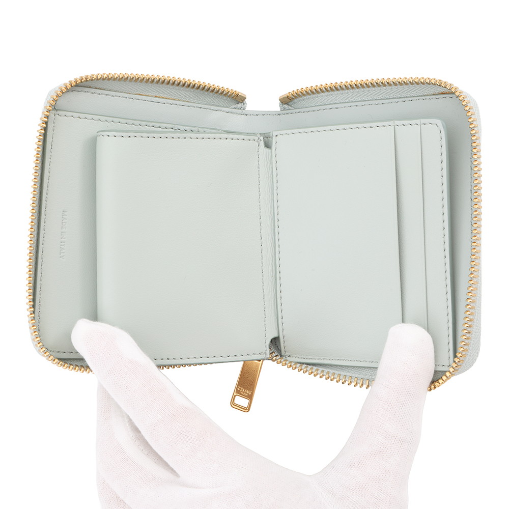 セリーヌ 二つ折り財布 ロゴ スモール ジップウォレット レザー 10L203BEL CELINE 財布