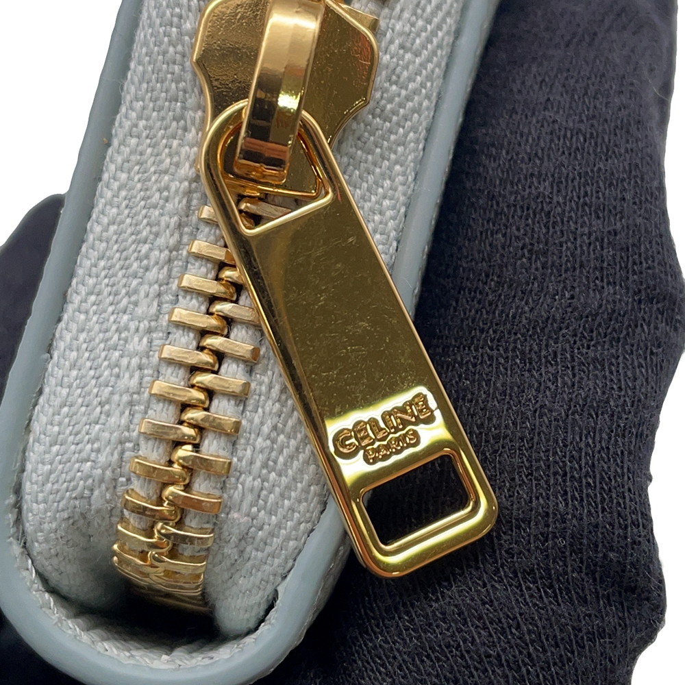 セリーヌ 二つ折り財布 ロゴ スモール ジップウォレット レザー 10L203BEL CELINE 財布