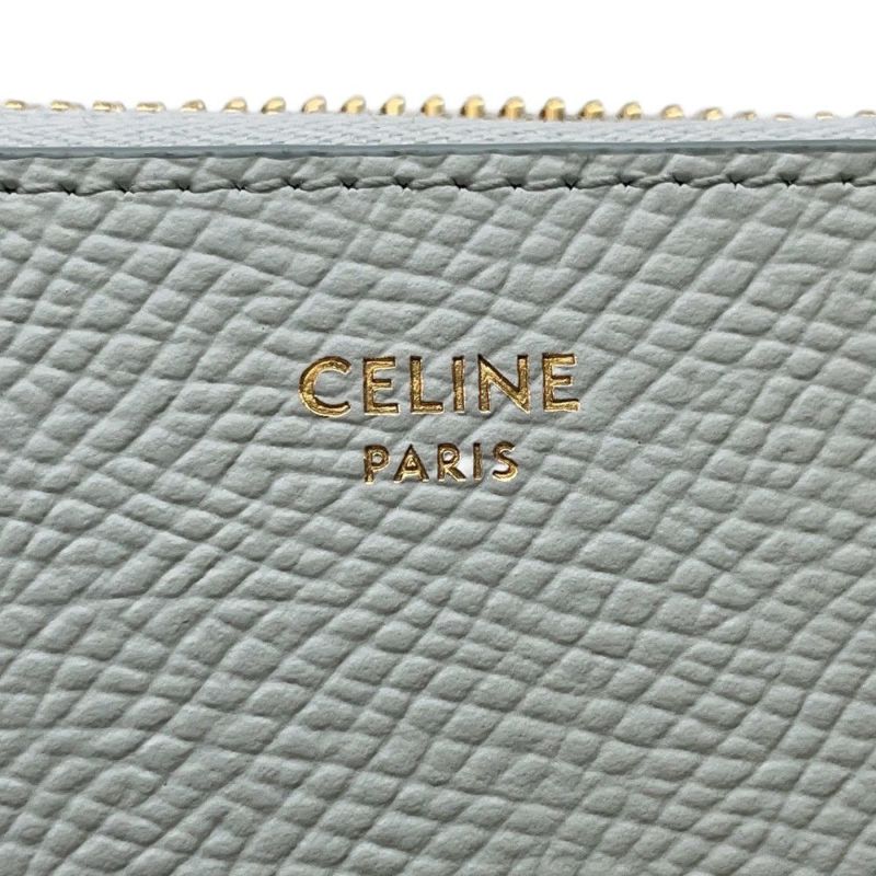 セリーヌ 二つ折り財布 ロゴ スモール ジップウォレット レザー 10L203BEL CELINE 財布