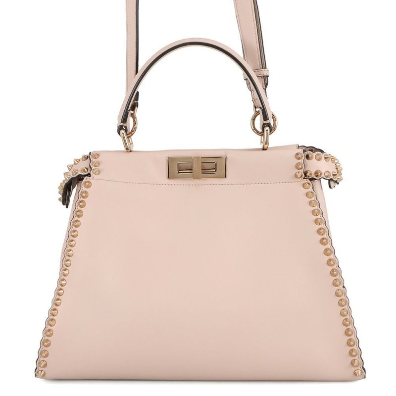 フェンディ ハンドバッグ ピーカブー レギュラー レザー スタッズ8BN290 FENDI バッグ 2wayショルダーバッグ