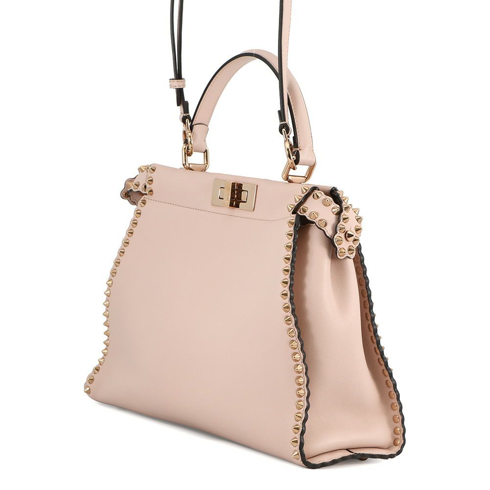 フェンディ ハンドバッグ ピーカブー レギュラー レザー スタッズ8BN290 FENDI バッグ 2wayショルダーバッグ