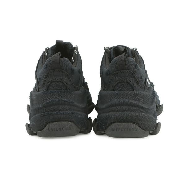 バレンシアガ スニーカー トリプルS キャンバス レディースサイズ37 524039 BALENCIAGA 靴 黒