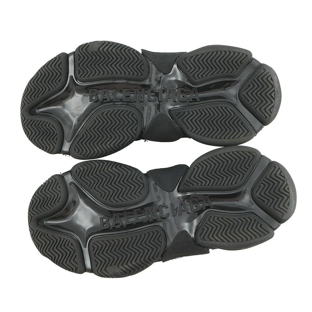バレンシアガ スニーカー トリプルS キャンバス レディースサイズ37 524039 BALENCIAGA 靴 黒