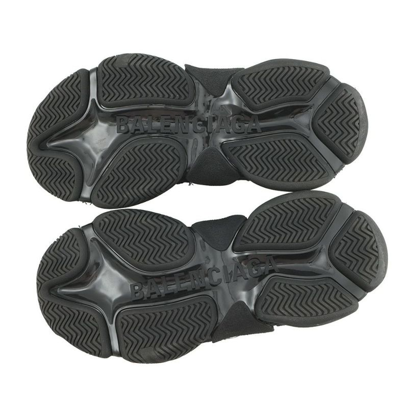バレンシアガ スニーカー トリプルS キャンバス レディースサイズ37 524039 BALENCIAGA 靴 黒