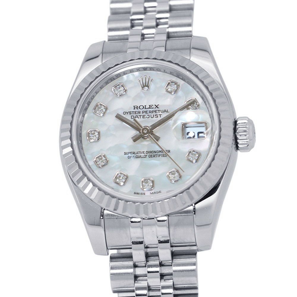 ロレックス デイトジャスト Z番 179174NG ROLEX 腕時計 ホワイトシェル文字盤