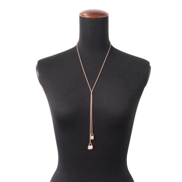 エルメス ネックレス アミュレット コンスタンス ロングネックレス ダイヤモンド 61P 計0.55ct K18PGピンクゴールド ラリエット