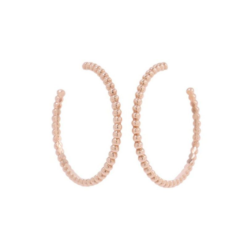 ヴァンクリーフ&アーペル ピアス ペルレ ゴールドパール フープピアス スモールモデル K18PGピンクゴールド VCARN9PL00