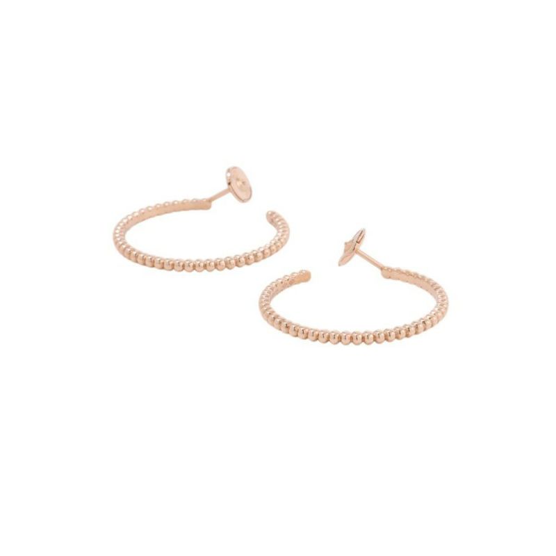 ヴァンクリーフ&アーペル ピアス ペルレ ゴールドパール フープピアス スモールモデル K18PGピンクゴールド VCARN9PL00