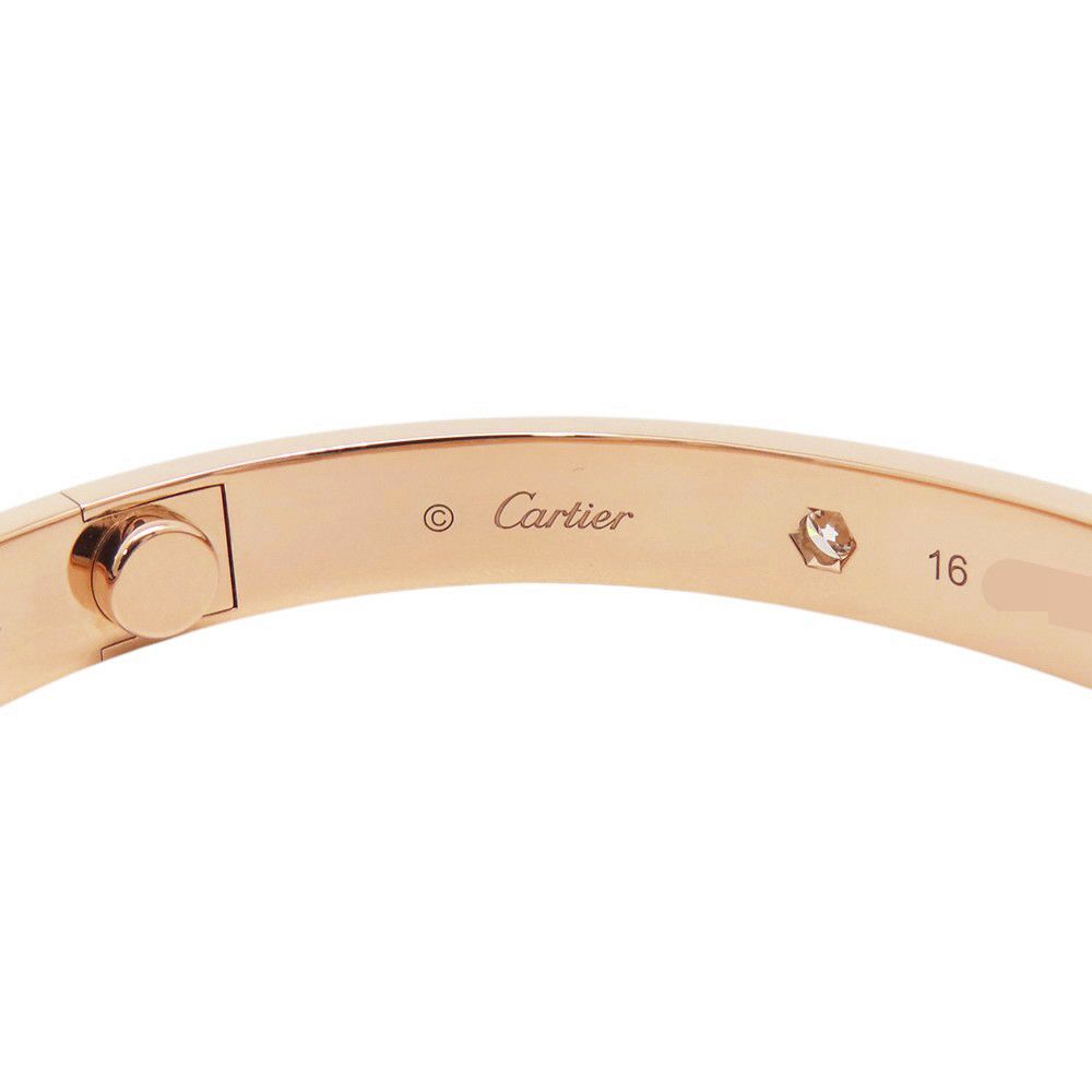 カルティエ ブレスレット ラブブレス クラシック ダイヤ 4P 計0.42ct K18PGピンクゴールド サイズ16 B6069916 LOVEブレスレット バングル