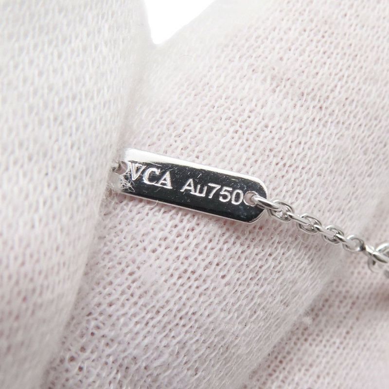 ヴァンクリーフ&アーペル ネックレス ヴィンテージ アルハンブラ ペンダント ギヨシェ K18WGホワイトゴールド VCARP9XG00