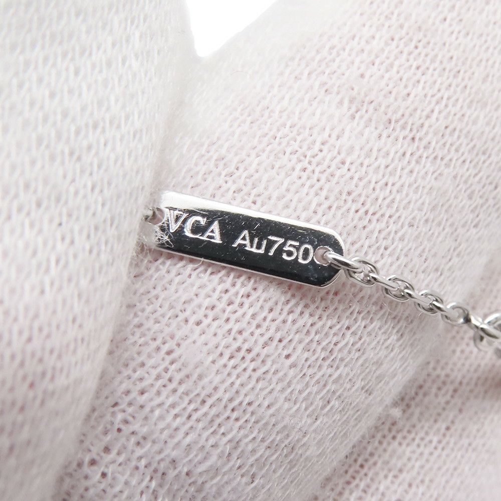 ヴァンクリーフ&アーペル ネックレス ヴィンテージ アルハンブラ ペンダント ギヨシェ K18WGホワイトゴールド VCARP9XG00