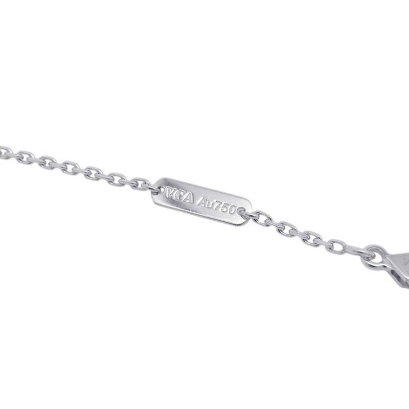 ヴァンクリーフ&アーペル ネックレス ヴィンテージ アルハンブラ ペンダント ギヨシェ K18WGホワイトゴールド VCARP9XG00