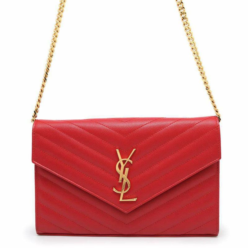 サンローランパリ チェーンウォレット モノグラム レザー 377828 SAINT LAURENT PARIS 財布 YSL