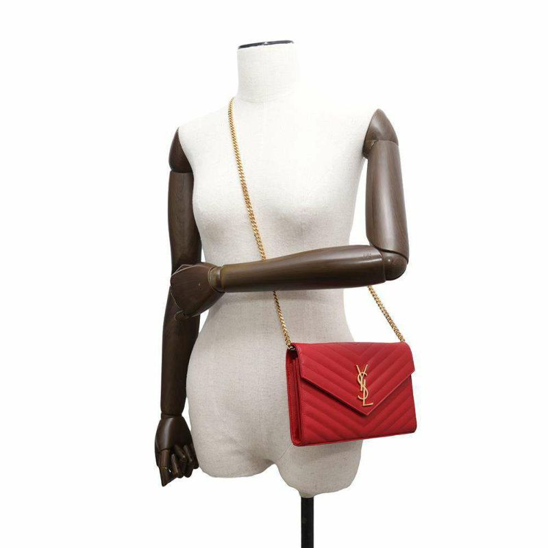 サンローランパリ チェーンウォレット モノグラム レザー 377828 SAINT LAURENT PARIS 財布 YSL