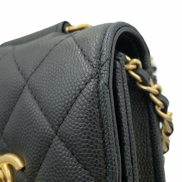 シャネル フォンホルダー マトラッセ ココマーク キャビアスキン AP1262 CHANEL 黒 チェーンショルダーバッグ