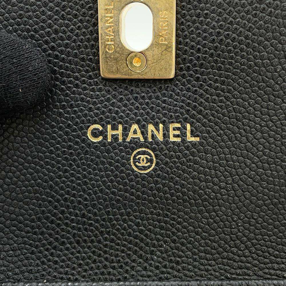 シャネル フォンホルダー マトラッセ ココマーク キャビアスキン AP1262 CHANEL 黒 チェーンショルダーバッグ