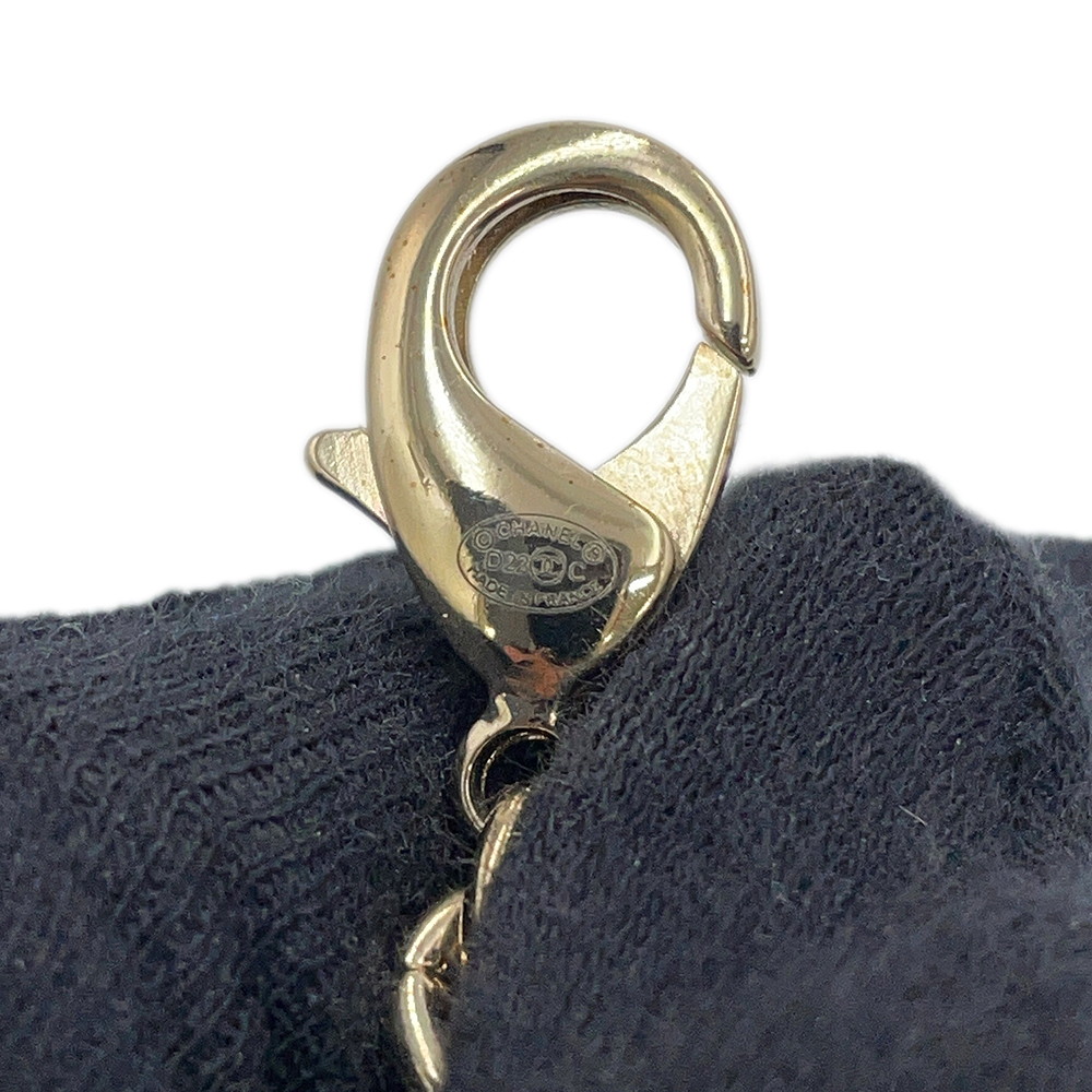 シャネル ネックレス ココマーク ロック チョーカー フェイクパール ラインストーン D22 C CHANEL アクセサリー